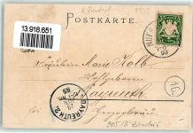 90513 W8502 Zirndorf , Mittelfr 1899 - Alte Veste Brücke Turm Blumen