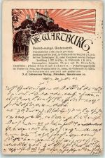 Wochenschrift Die Wartburg Werbung Druckerzeugnis 1902 Gebrauchsspuren