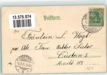 15517 O1240 Fürstenwalde , Spree 1903 Lithographie Rauenstein Marktplatz Bergschlösschen Neue Ulanen-Kaserne