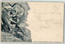 Wien 15. Bezirk, Rudolfsheim-Fünfhaus Jagd Wolf Gewitter Verlag des Bundes der Germanen Germane Künstlerkarte