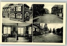 77743 W7607 Altenheim , Baden - Gasthaus zum Bahnhof Bahnhofstraße mit Bahnhofgebäude