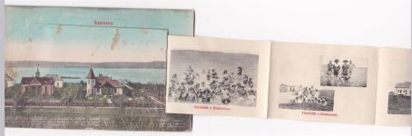 Balatonszemes AK mit Leporello ausziehbarer Papierstreifen