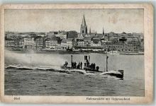 W2300 Kiel , Ostsee Hafen mit Unterseeboot U-Boot 1914