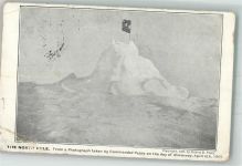 Expedition von Commander Robert Peary Hissen der Flagge der USA Eckbüge Expedition Nordpol 1925 Gebrauchsspuren