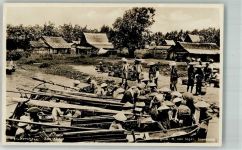 Surabaya Soerabaja Foto AK Fischerei- Hafen