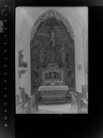 85276 W8068 Affalterbach , Kr Pfaffenhofen a d Ilm GLASNEGATIV Kirche Altar