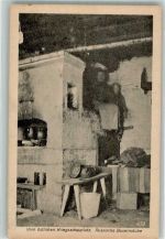 Brest Brest-Litowsk 1917 Gebrauchsspuren Feldpost WK I 92.Inf.Div. russsiche Bauernstube