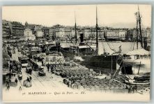 13000 Marseille Foto AK Hafen Quai du Port Straßenbahn