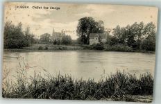 Dilbeek Foto AK Feldpost WK I Kirche Chalet des étangs