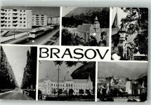 Kronstadt Brasov 1963 Foto AK Omnibus Kirche