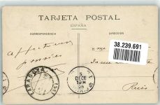 Saragossa Zaragoza 1908 Foto AK Virgen del Pilar Marke bildseitig