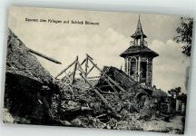 51220 Brimont 1915 Foto AK Schloss Brimont Trümmer Feldpost WK I