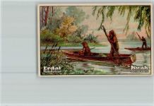 Einbaum Erdal-Kwak Sammelbild Serie82 Fischerboot
