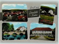74740 W6962 Sennfeld , Baden - Ortsansicht Anlage Brücke Schloß 4-Bildaufnahme