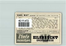 Harry der Schütze Karl May Eilebrecht Sammelbild Serie 1 Karl May Foto AK