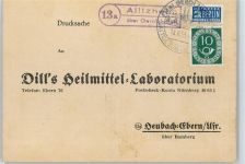 97529 W8722 Alitzheim - Landpoststempel