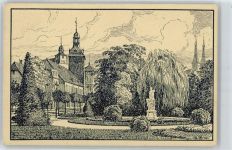 16259 O1311 Cöthen - Baum Denkmal Kirche