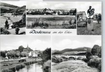 35088 W3559 Dodenau - Fluss Brücke Bank Feld