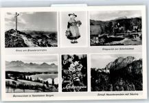 87645 W8959 Schwangau - Kreuz am Branderschrofen, Schwimmbad, Bannwaldsee, Tannheimer Berge, Schloß Neuschwanstein, Säuling