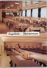 67454 W6733 Haßloch , Pfalz - Kegelhalle Pfalzterrassen Innenaufnahme