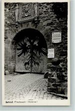 57520 W5241 Friedewald , Westerw - Schloß Eingangstor Wappenvogel