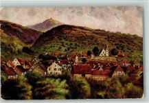 64673 W6144 Zwingenberg , Bergstr Künstlerkarte Ortsansicht