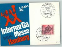W2000 Hamburg Internorga Ausstellung und Sonderstempel 1967 AK Phila