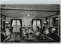 New York Foto AK Damenzimmer 1. Kl. Dampfer New York 1930