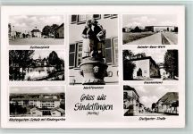 71063 W7032 Sindelfingen - Rathausplatz Klostergarten-Schule mit Kindergarten Marktbrunnen Daimler-Benz-Werk Krankenhaus Stuttgarter Straße Mehrfachaufnahme