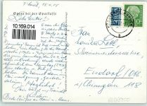 Kind mit einer Spardose , Gemälde von Schlegel AK Sparkasse 1955