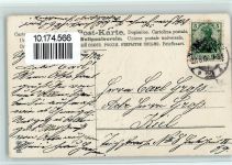 mit Briefen im Schnabel, Blütentür, Geburtstag Schwalbe 1906 Prägedruck