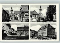 77731 W7608 Willstätt - Hauptstrasse Beim Kriegerdenkmal Schulhaus Ortsansicht 4-Bildaufnahme