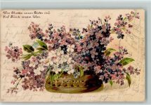 Blumenvase AK Flieder 1902