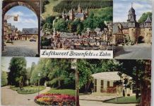 35619 W6333 Braunfels - Durchblick Markt-Schloß Braunfels Schloßeingang Herrengarten Musikpavillon
