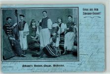 Musikgruppe Urbanys Orchester AK Zigeuner 1902 Gebrauchsspuren
