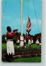 Nadi - Regierungsgebäude Wache hisst Union Jack