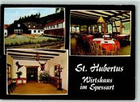 97840 W8771 Windheim b Hafenlohr - Rückseite mit Abschürfungen bzw Kleberesten Gasthaus St. Hubertus