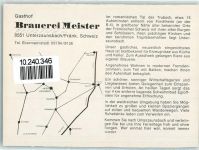 91362 W8551 Unterzaunsbach KEINE AK Gasthaus Brauerei Meister