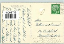 61200 W6363 Echzell Gebrauchsspuren Rückseite mit Abschürfungen und Kleberesten Knabeninstitut Lucius Blick vom Wald