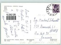 71043 Manfredonia 1963 Gebrauchsspuren Plage Strandleben AK
