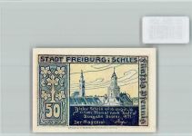 Freiburg i. Schles. Swiebodzice - Notgeld Wanderer Kirche