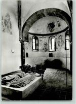 97705 W8736 Frauenroth - Rückseite mit Abschürfungen bzw Kleberesten ehem. Klosterkirche Chor Stiftergrab Fresken