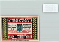 47608 W4170 Geldern Notgeldschein 75 Pfennig Notgeld Wappen Drachengeld