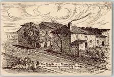 57810 Moncourt 1915 Radierung Feldpost WK I 124