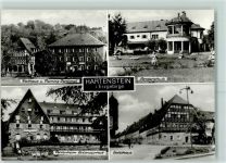 08118 O9509 Hartenstein b Zwickau - Rathaus Fleming-Denkmal Sonderschule Ferienheim aktionseinheit Volkshaus