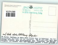 Enzianhütte - Beschreibung aufgeklebt Hüttenstempel
