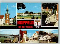 24376 W2340 Kappeln , Schlei - Hafen Yachthafen Kirche St. Nikolai