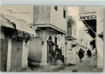 Tanger Tangiers 1915 - Calle de la Alcazaba , Esel , Volkstypen