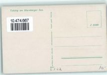 82327 W8132 Tutzing - Starnberger See Dampfschiff Segelboot Eisenbahn Bahnhof Schloss Benediktenwand Karwendel-Gebirge Herzogstand Heimgarten Krottenkopf Wetterstein-Gebirge Zugspitze