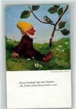 Zwerg und Meise AK Müller, P. L. 1910